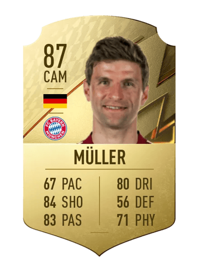 Thomas Müller Rare 87 OVR