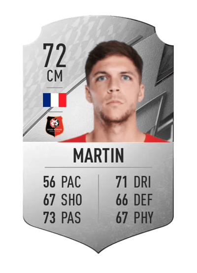 Jonas Martin Rare 72 OVR