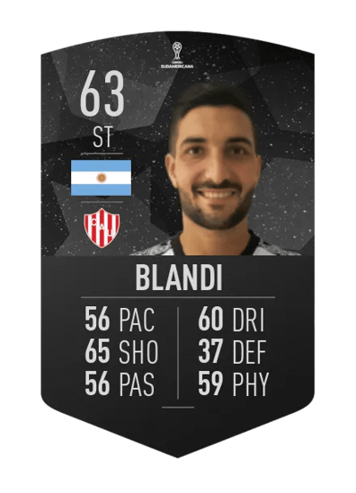 Nicolás Blandi CONMEBOL SUDAMERICANA 63 OVR