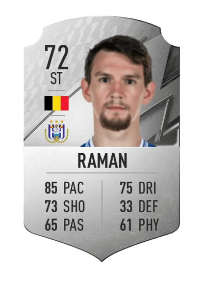 Benito Raman Rare 72 OVR