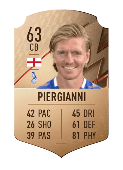 Carl Piergianni Rare 63 OVR