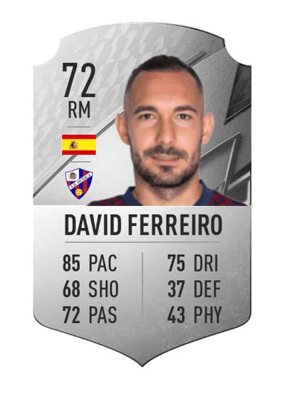 David Ferreiro Rare 72 OVR