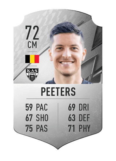 Stef Peeters Rare 72 OVR