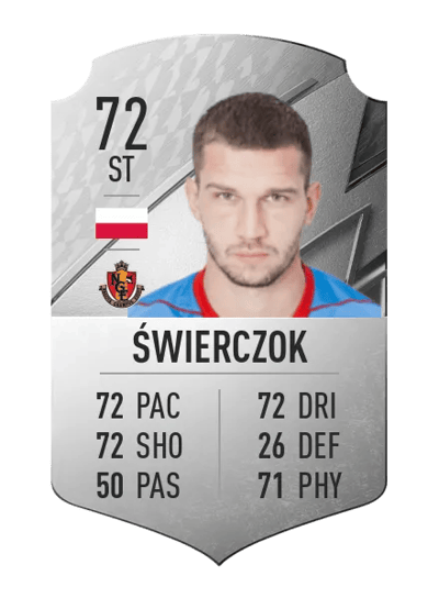 Jakub Świerczok Rare 72 OVR