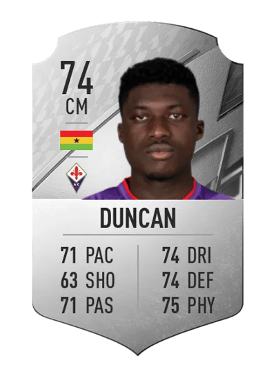 Alfred Duncan Rare 74 OVR