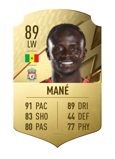 Sadio Mané Rare 89 OVR