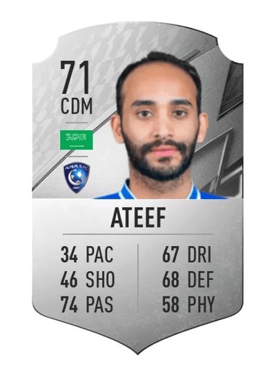 Abdullah Ateef Rare 71 OVR