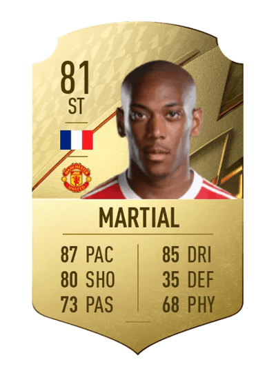 Anthony Martial Rare 81 OVR