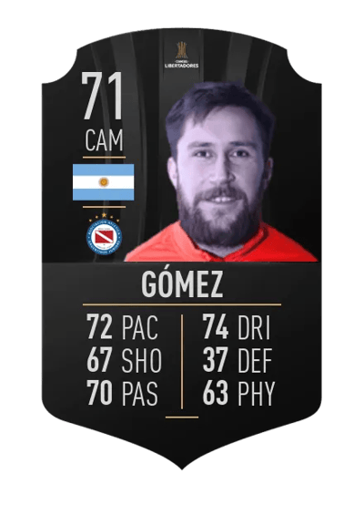 Jonathan Gómez CONMEBOL LIBERTADORES 71 OVR