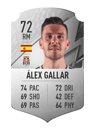 Álex Gallar Rare 72 OVR