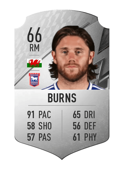 Wes Burns Rare 66 OVR