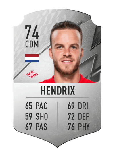 Jorrit Hendrix Rare 74 OVR
