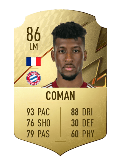 Kingsley Coman Rare 86 OVR