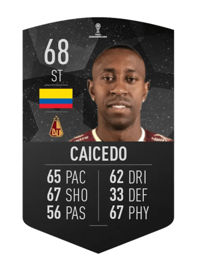 Juan Caicedo CONMEBOL SUDAMERICANA 68 OVR