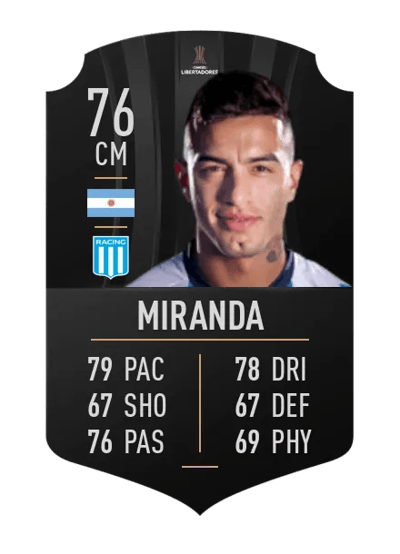 Leonel Miranda CONMEBOL LIBERTADORES 76 OVR