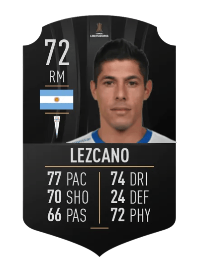 Gastón Lezcano CONMEBOL LIBERTADORES 72 OVR