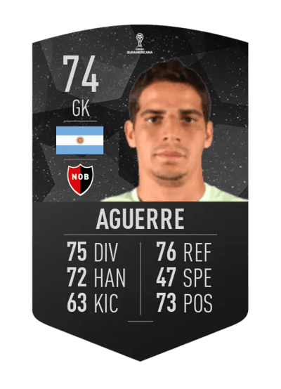 Alan Aguerre CONMEBOL SUDAMERICANA 74 OVR