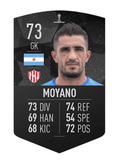 Sebastián Moyano CONMEBOL SUDAMERICANA 73 OVR
