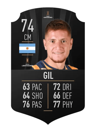 Leonardo Gil CONMEBOL LIBERTADORES 74 OVR
