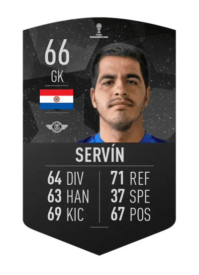 Carlos Servín CONMEBOL SUDAMERICANA 66 OVR