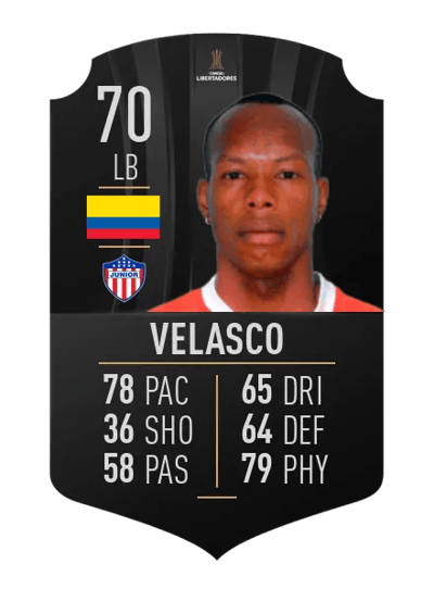Edwin Velasco CONMEBOL LIBERTADORES 70 OVR