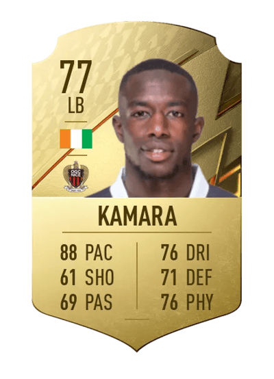 Hassane Kamara Rare 77 OVR