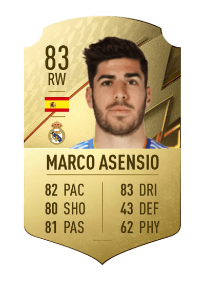 Marco Asensio Rare 83 OVR