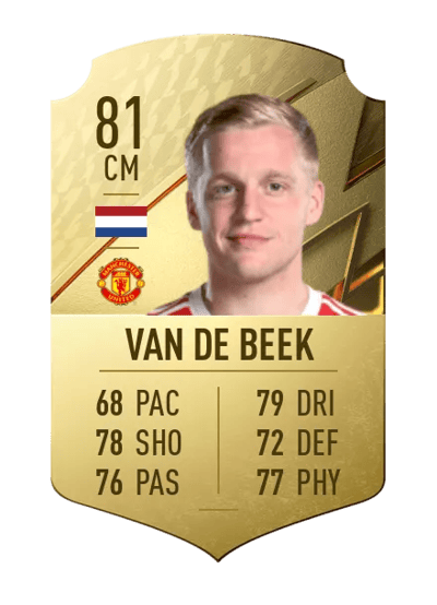 Donny van de Beek Rare 81 OVR