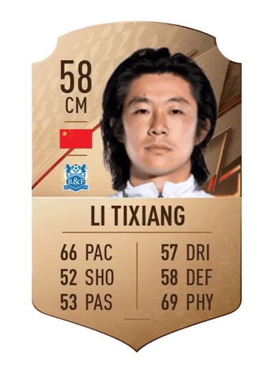 Li Tixiang Rare 58 OVR
