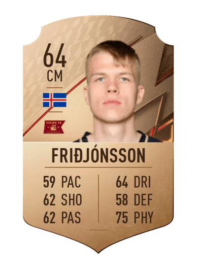 Samúel Kári Friðjónsson Rare 64 OVR