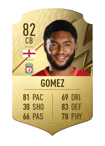 Joe Gomez Rare 82 OVR