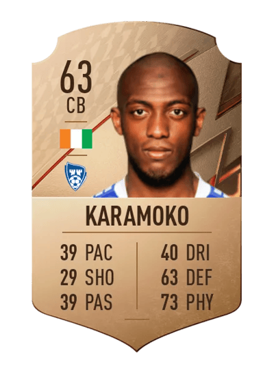 Ben Kantie Karamoko Rare 63 OVR