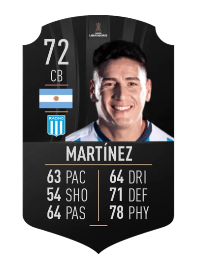 Mauricio Martínez CONMEBOL LIBERTADORES 72 OVR