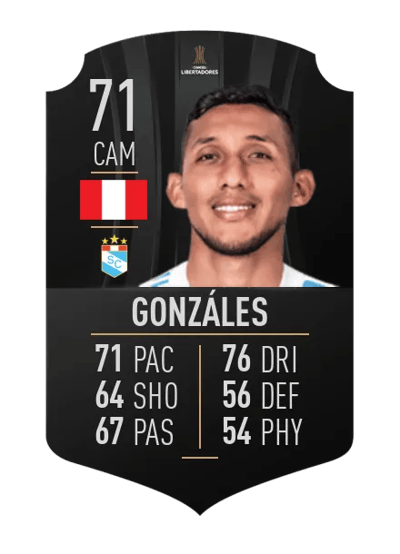 Christofer Gonzáles CONMEBOL LIBERTADORES 71 OVR