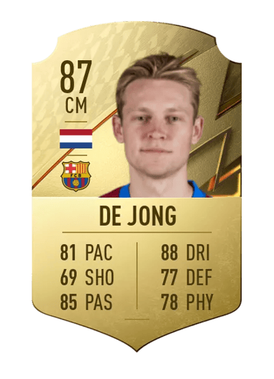 Frenkie de Jong Rare 87 OVR
