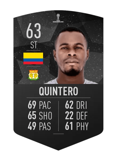Jarlín Quintero CONMEBOL SUDAMERICANA 63 OVR