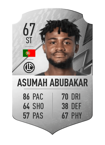 Asumah Abubakar Rare 67 OVR