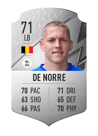 Casper De Norre Rare 71 OVR