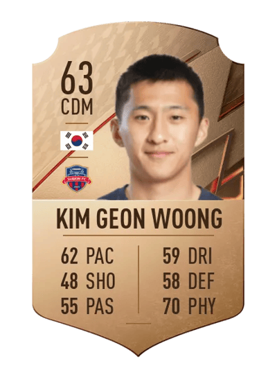 Kim Geon Woong Rare 63 OVR