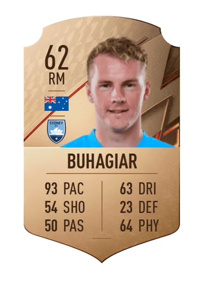 Trent Buhagiar Rare 62 OVR