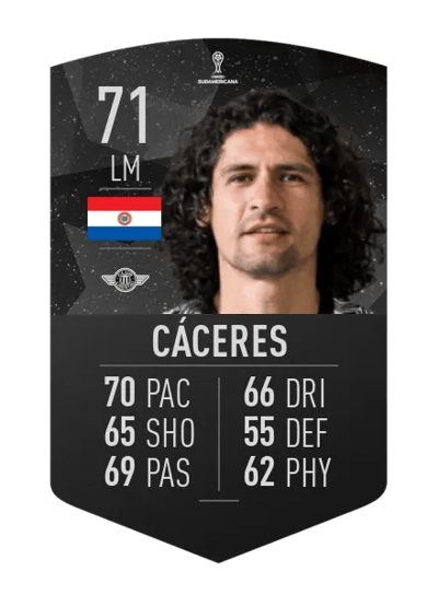 Blas Cáceres CONMEBOL SUDAMERICANA 71 OVR