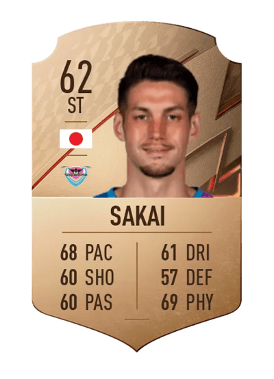 Noriyoshi Sakai Rare 62 OVR