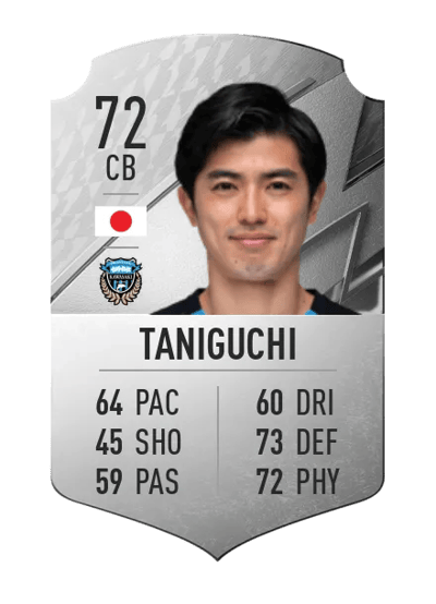 Shogo Taniguchi Rare 72 OVR