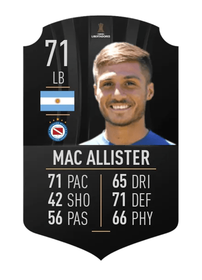 Kevin Mac Allister CONMEBOL LIBERTADORES 71 OVR