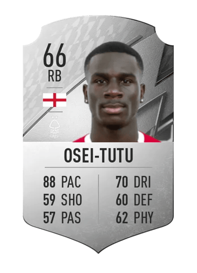 Jordi Osei-Tutu Rare 66 OVR