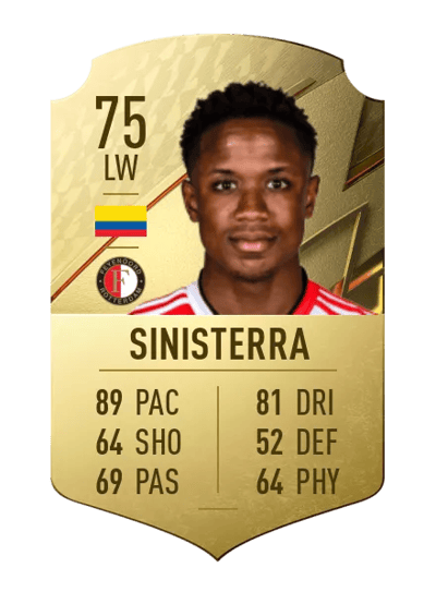 Luis Sinisterra Rare 75 OVR
