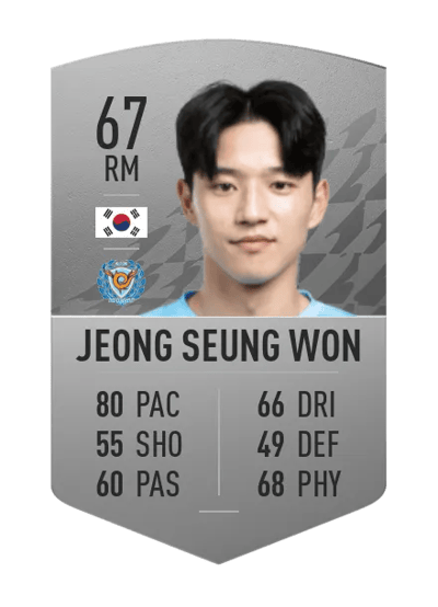 Jeong Seung Won Common 67 OVR