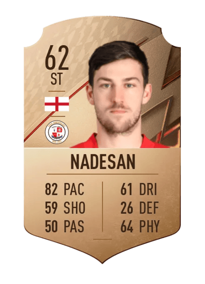 Ashley Nadesan Rare 62 OVR