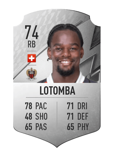 Jordan Lotomba Rare 74 OVR