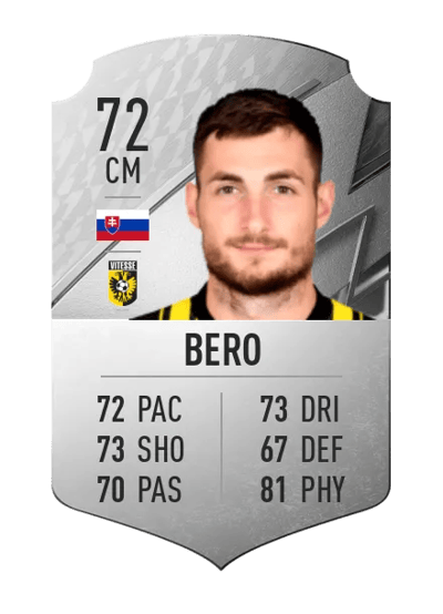 Matúš Bero Rare 72 OVR